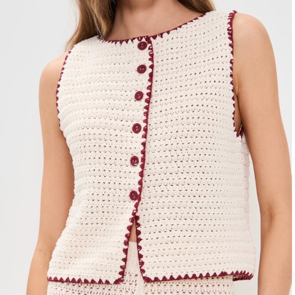 VRG GRL Stella Crochet Vest  Stella Crochet Vest XS